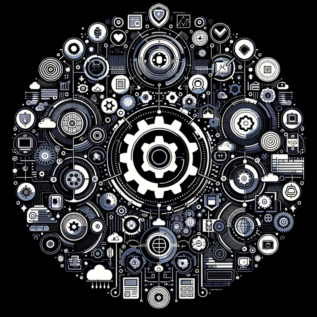 Tandwiel met andere iconen, symboliseert extra functies.