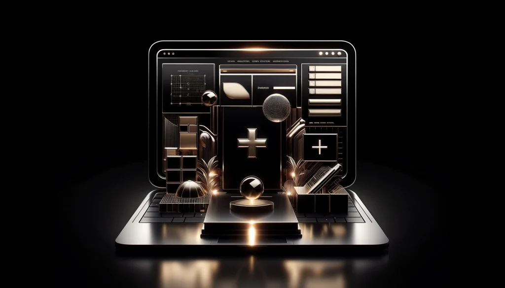 MacBook toont meerdere open vensters op het scherm, symboliseert eenvoudig uitbreiden van een website.